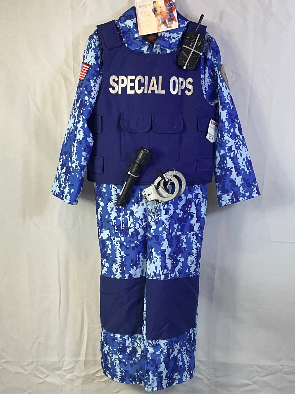 Authentic Kids Special Ops Kids 6 Piece Halloween Costume Size Small 5-6 Years